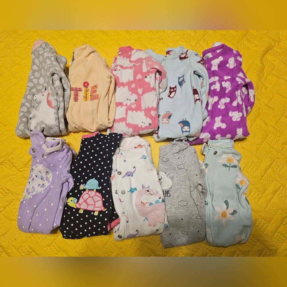 3 Month Baby Girl Sleepers